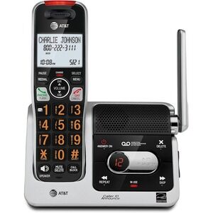AT&T BL102 DECT 6.0 Cordless Phone Answering Machine Call Blocking Silver
